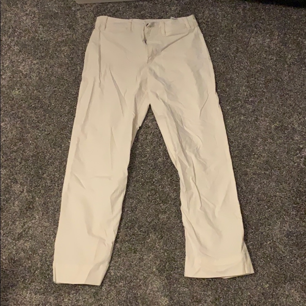 Cream colored tight fitting size 0 pants